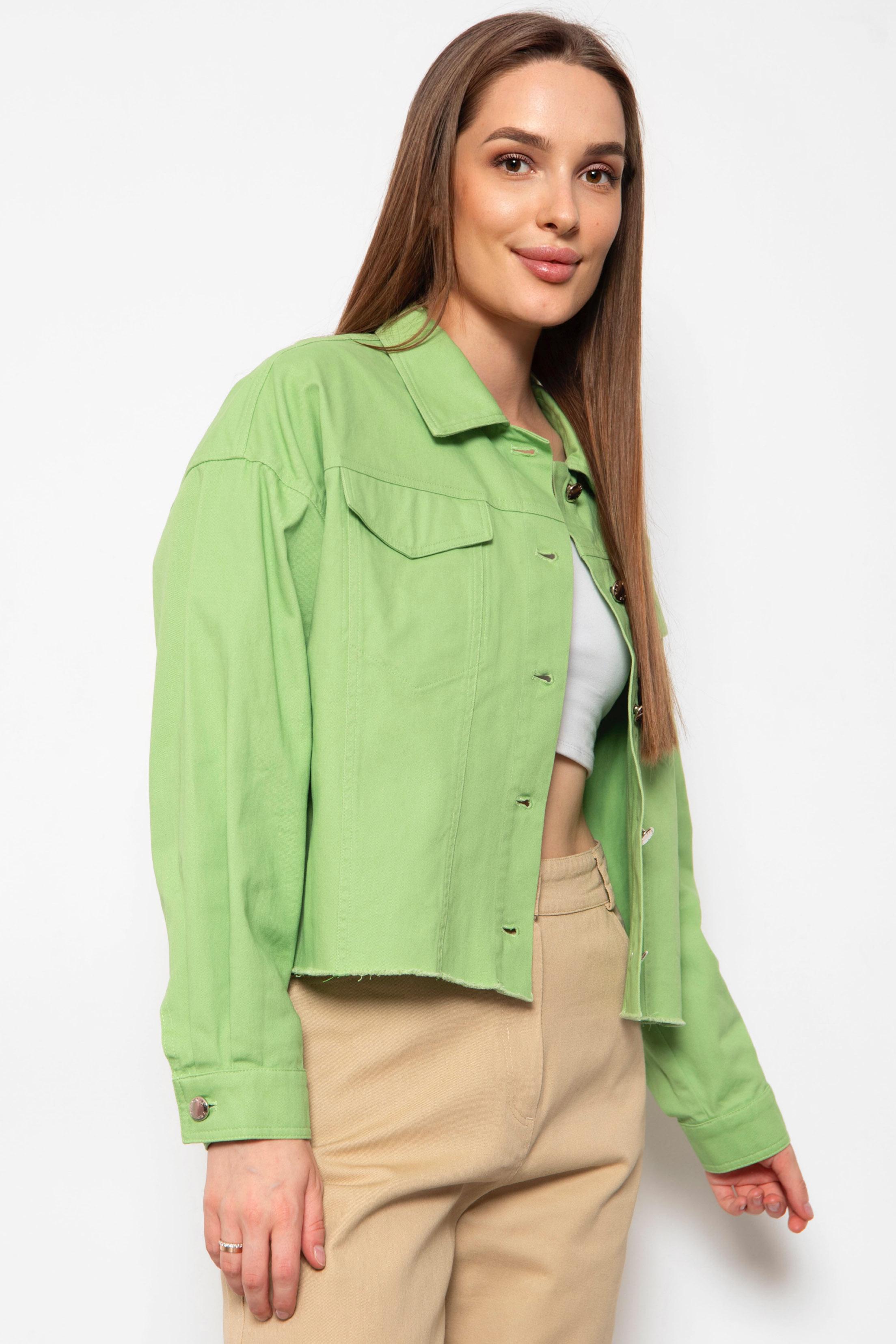 Джинсовка женская L Зеленый (184393) - фото 2