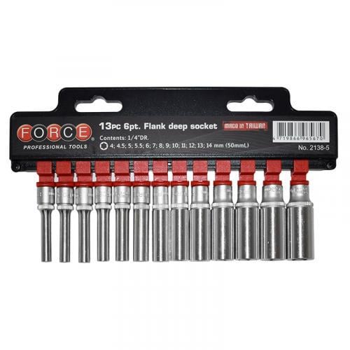 Набір головок Force 6-гр.1/4 глибоких 13 пр.
