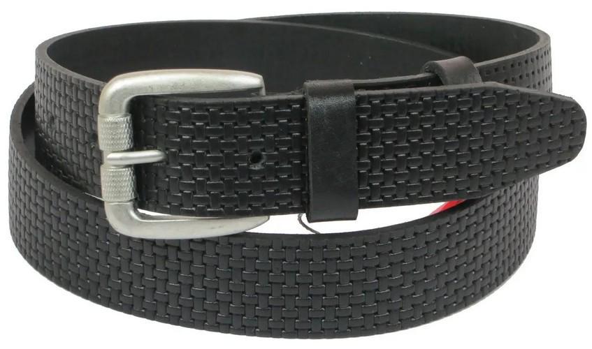 Ремень кожаный мужской Skipper 3,8 см Черный (super634_1081-38)