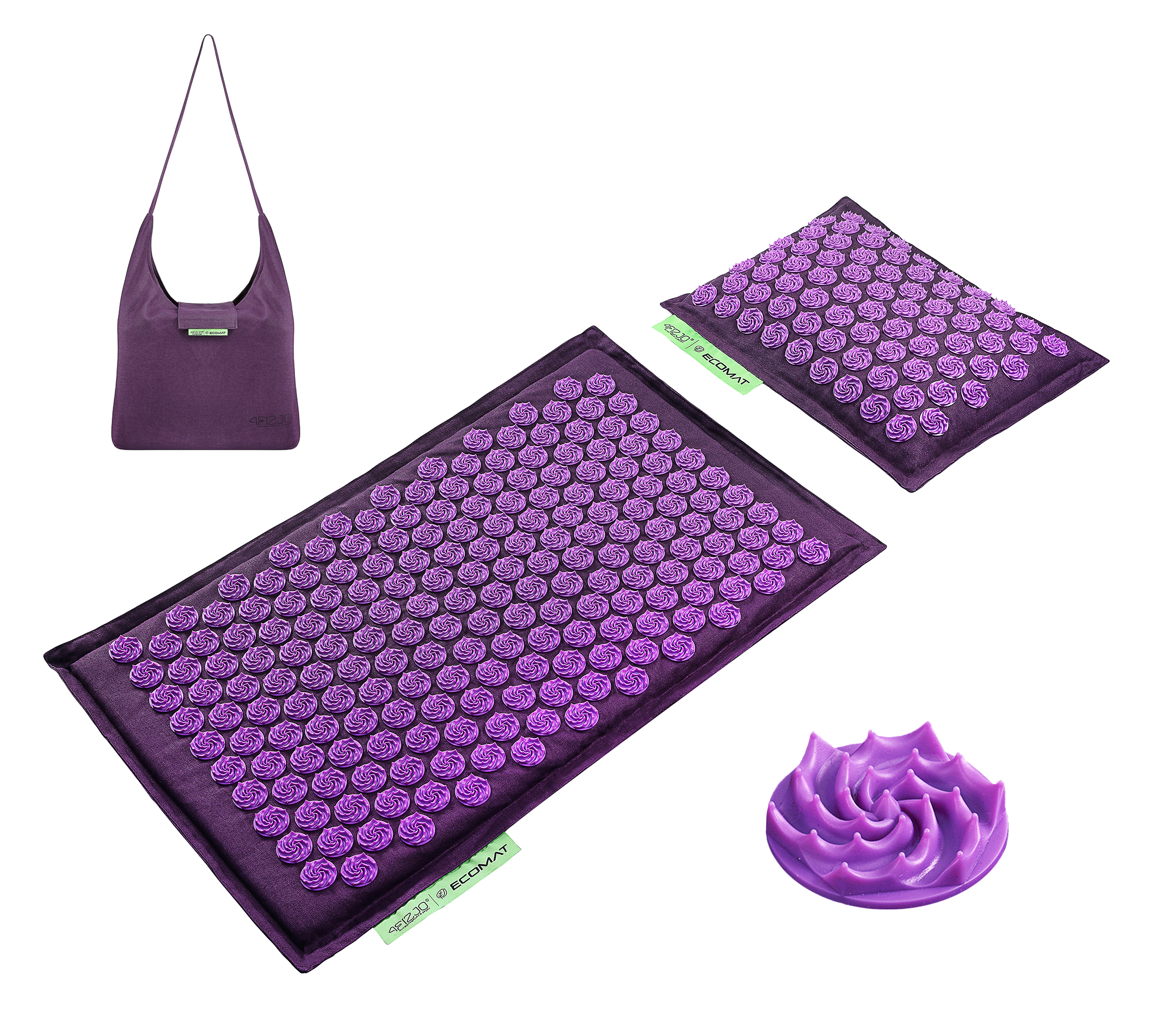 Килимок акупунктурний  4fizjo Eco Mat з подушкою 68x42 см Purple (4FJ0181) - фото 2