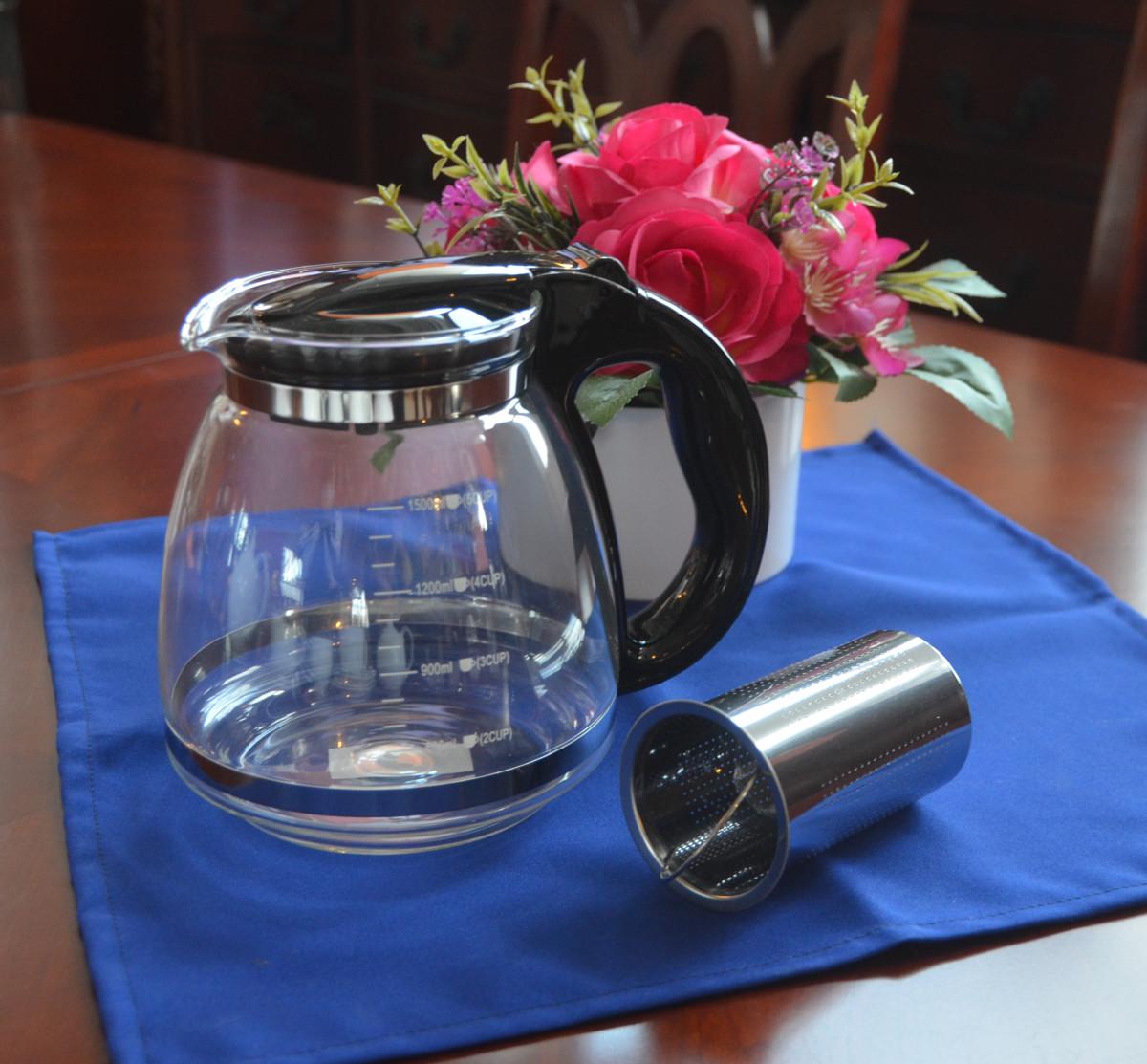 Заварник скляний з сіткою Lora NG16 1500 мл - фото 4 Заварник скляний з сіткою Lora NG16 1500 мл - фото 4