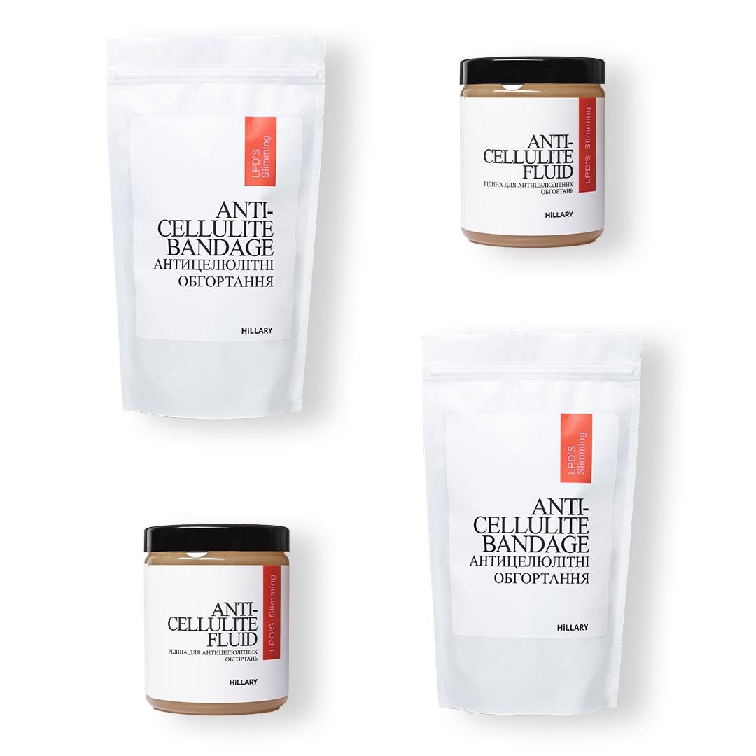 Набір антицелюлітні ліпосомальні обгортання Hillary рідина Anti-cellulite LPD'S Slimming 12 процедур (HI-11-415)
