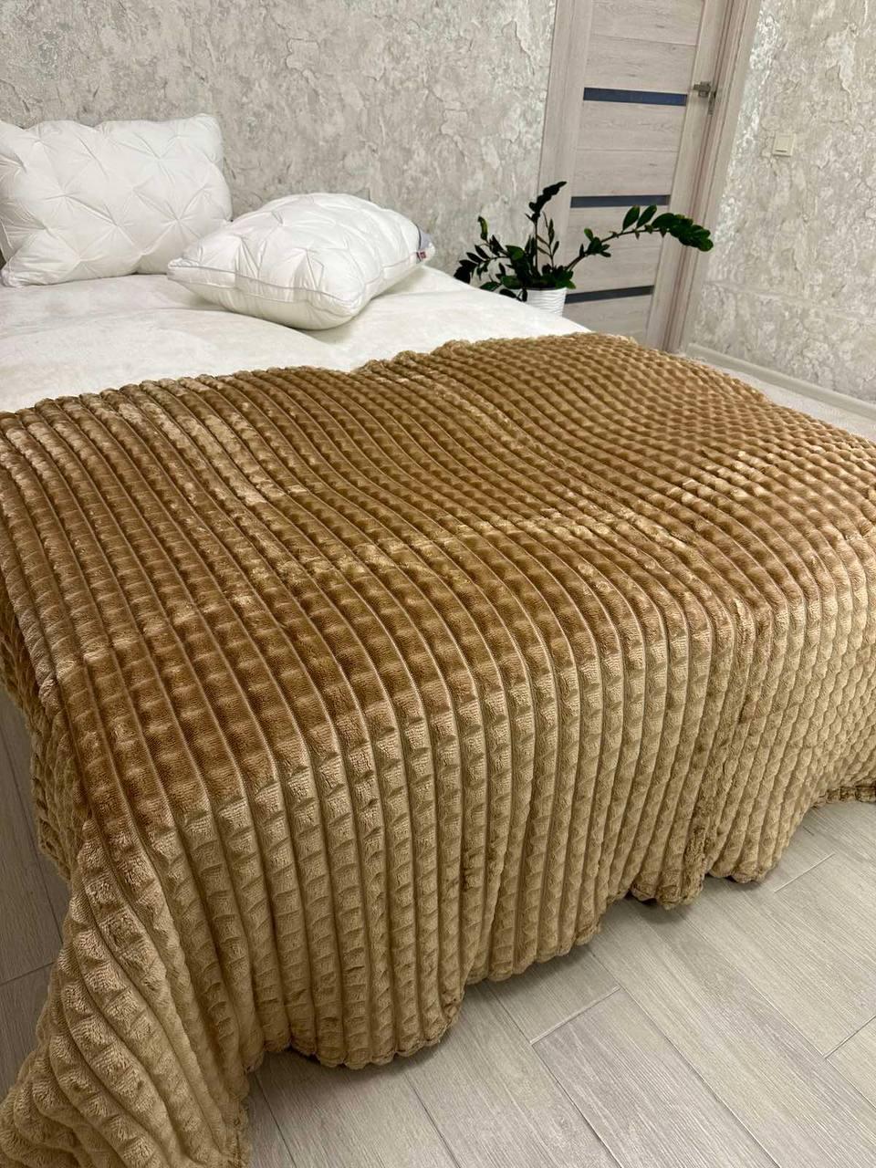 Плед плюшевый евро 200х215 см Карамельный (Д-plkrokEV-007) Плед плюшевый евро 200х215 см Карамельный (Д-plkrokEV-007)