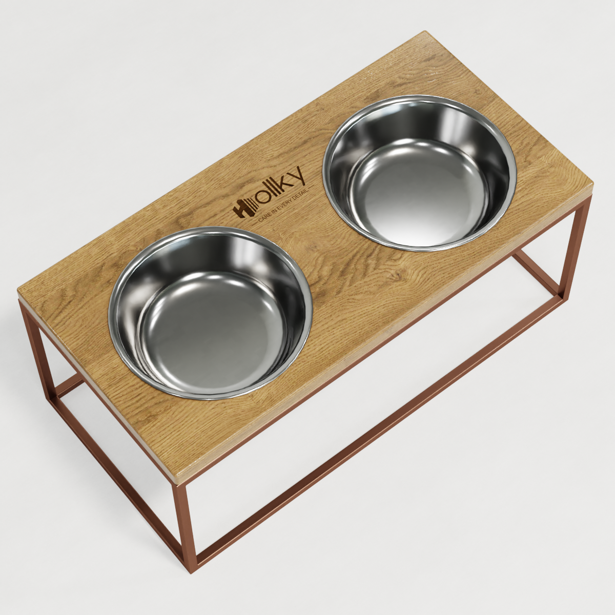 Миски на подставке для больших собак Hollky Base XL20 2х1,8 л (BXL20-522620-GLNT) - фото 7 Миски на подставке для больших собак Hollky Base XL20 2х1,8 л (BXL20-522620-GLNT) - фото 7