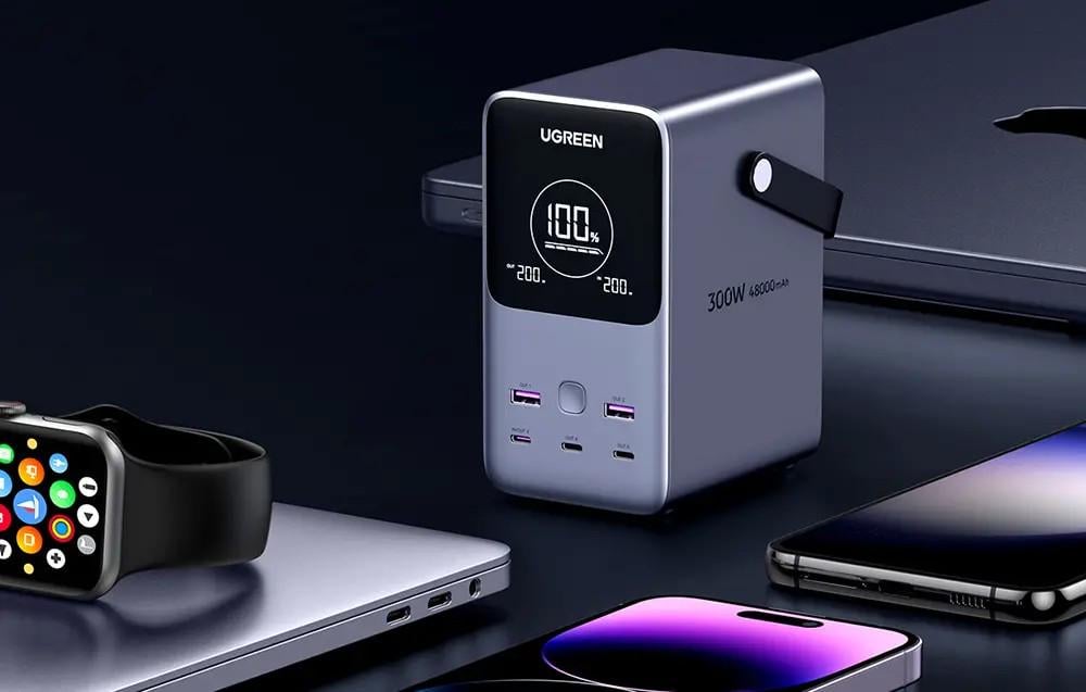 Повербанк Ugreen PB770 48000 mAh 300W Grey (614097) - фото 3