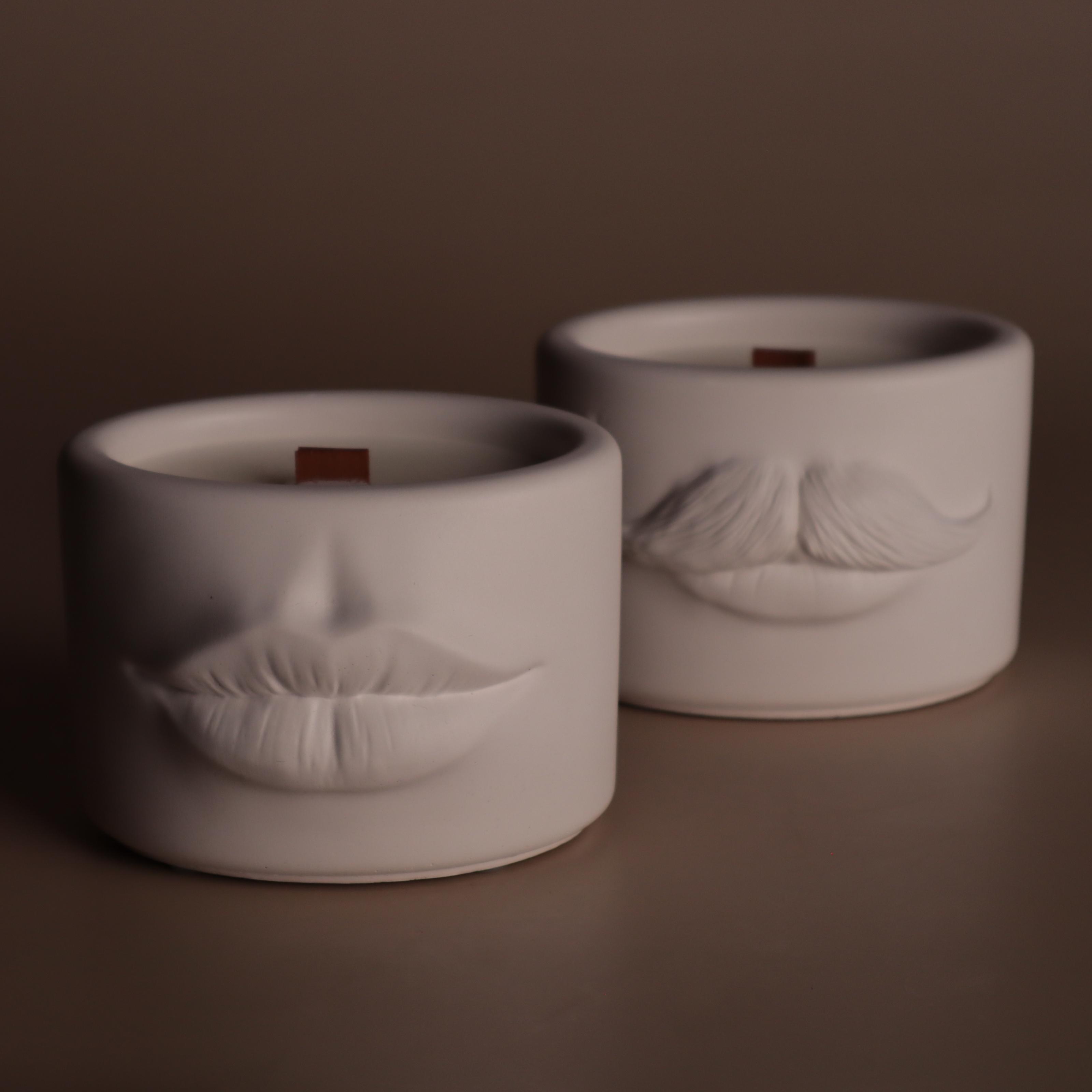 Подарунковий набір аромасвічок Wax Harmony Ваніль Губи та Вуса Білий (3000092)