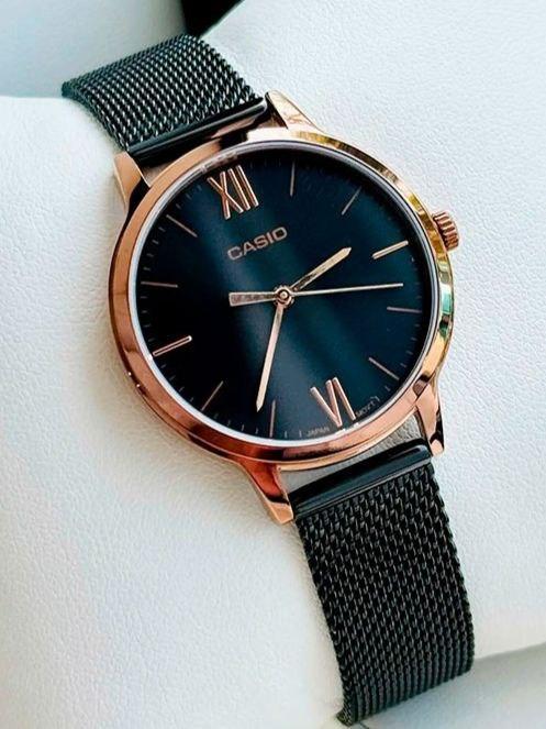Наручные часы женские Casio LTP-E157MRB-1B Timeless Collection Lady Timeless Collection со стальным корпусом Черный (2912852412)