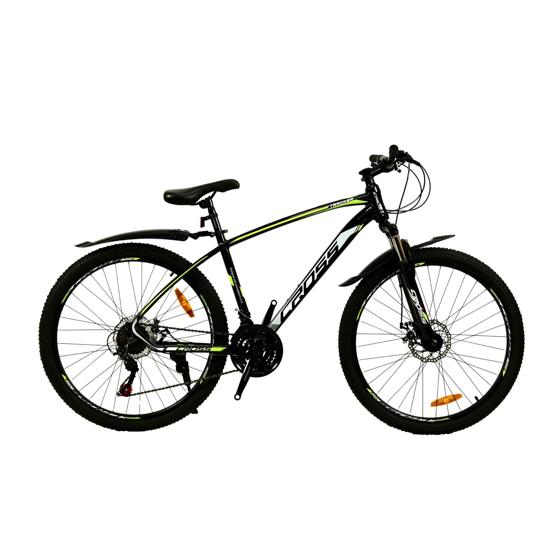 Велосипед CrossBike 26" Tracker 2025 Рама 17" Black/Yellow