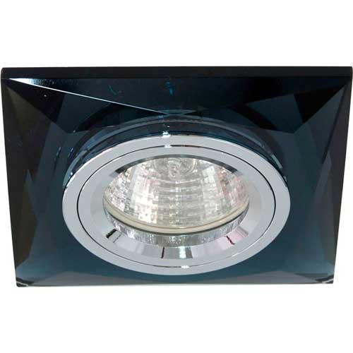 Точковий світильник врізний Feron 8150-2 MR16 GU5.3 50W квадрат Срібний(03696)