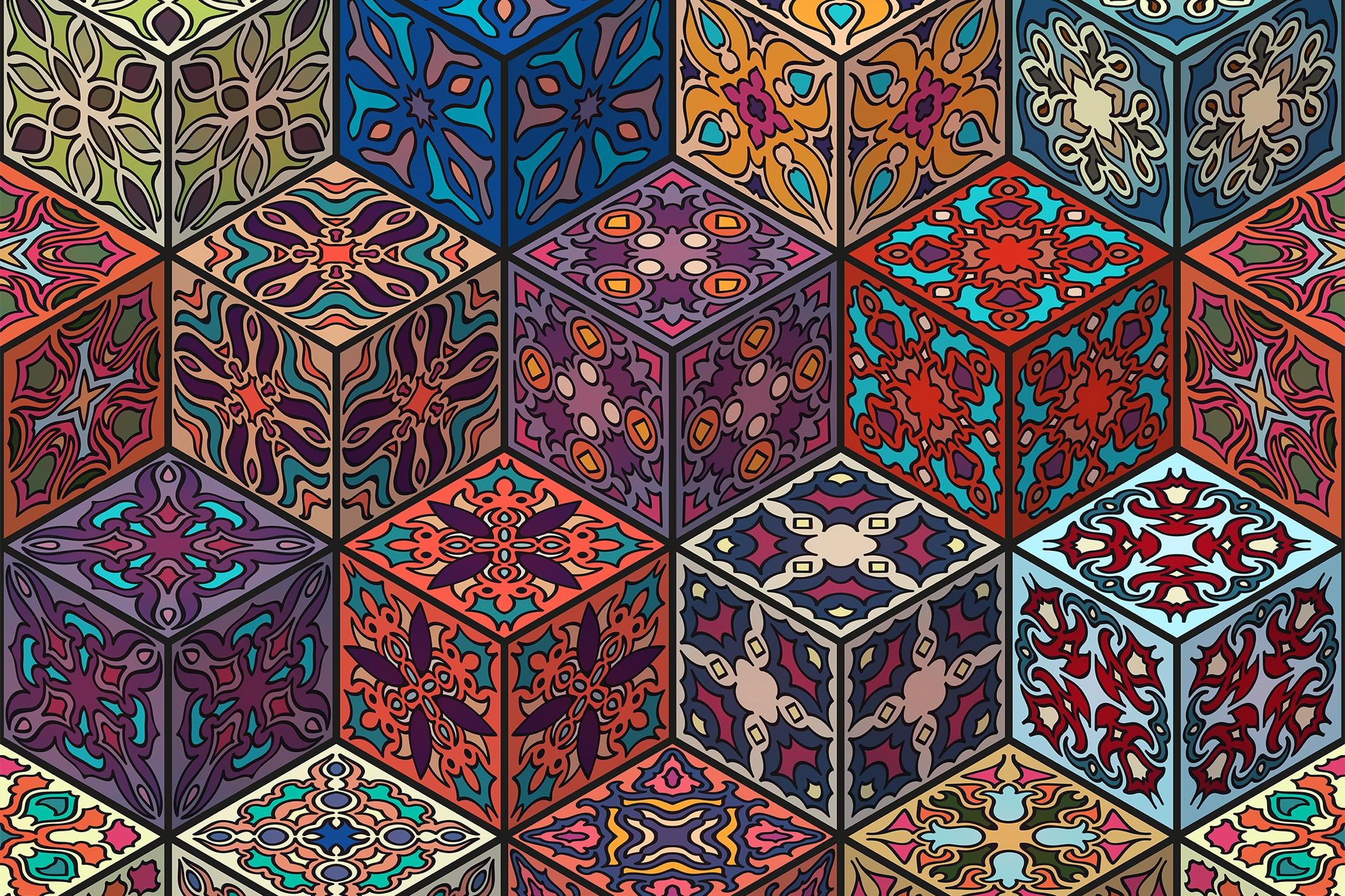 Фотообои флизелиновые Upstream Восточная мозаика 368х245 см (S5OTR-076/7)