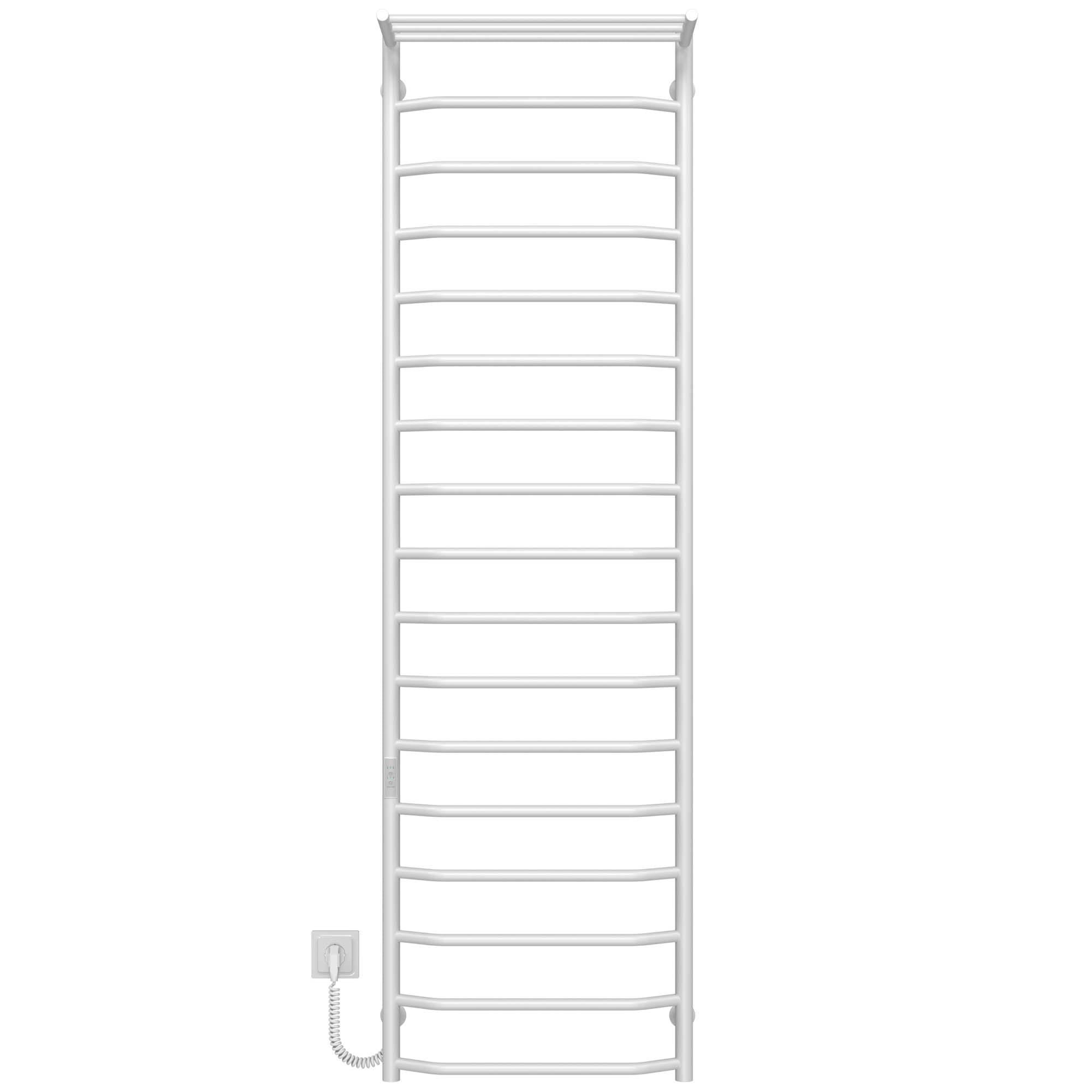 Полотенцесушитель электрический Deffi Трапеция П17 WD03 левое подключение нержавеющая сталь 500x1800 мм Белый (C.TP.180.50.17.EWL3)