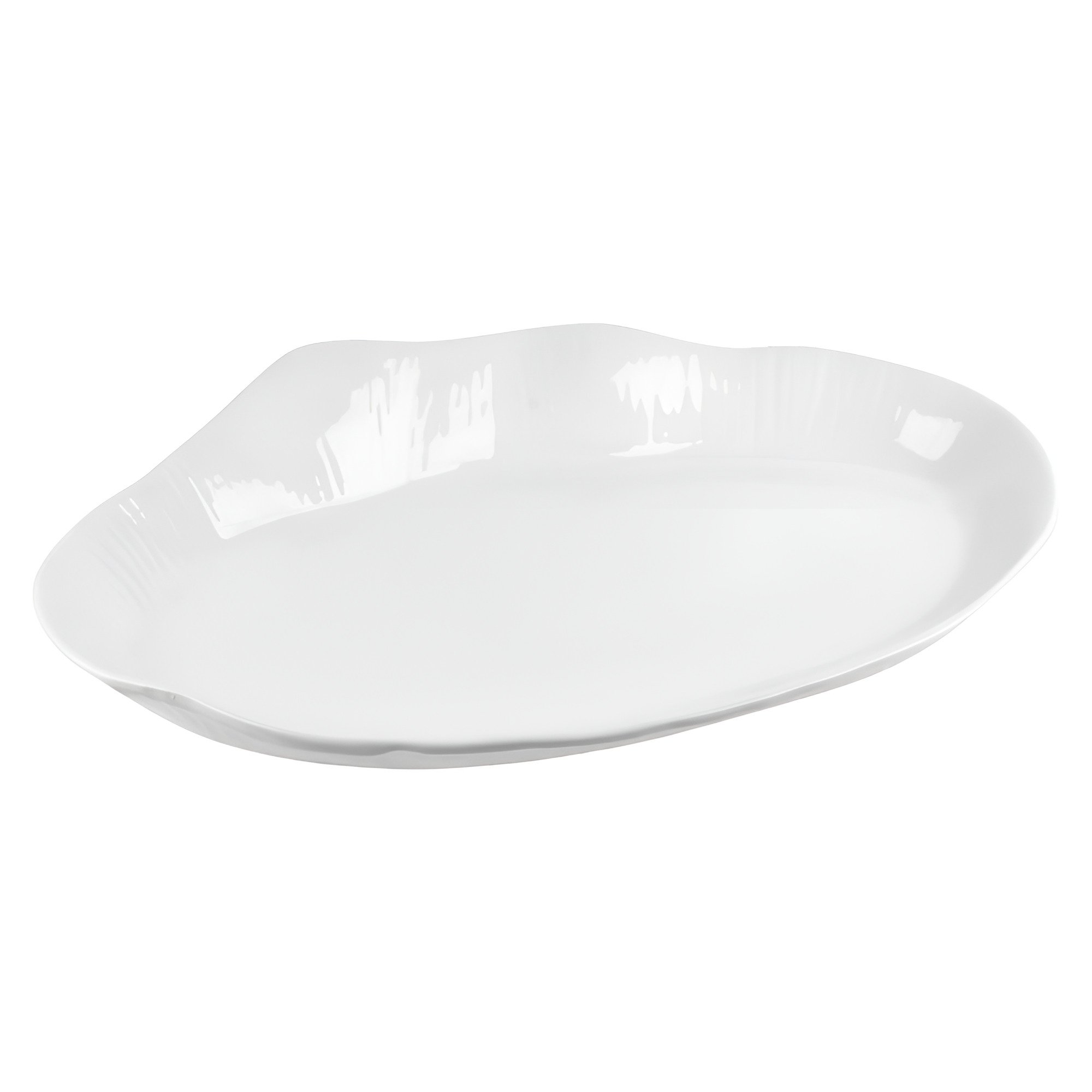 Блюдо Stenson MC5280 керамічної форми овальної 51х34х7 см Білий (60c670ad)