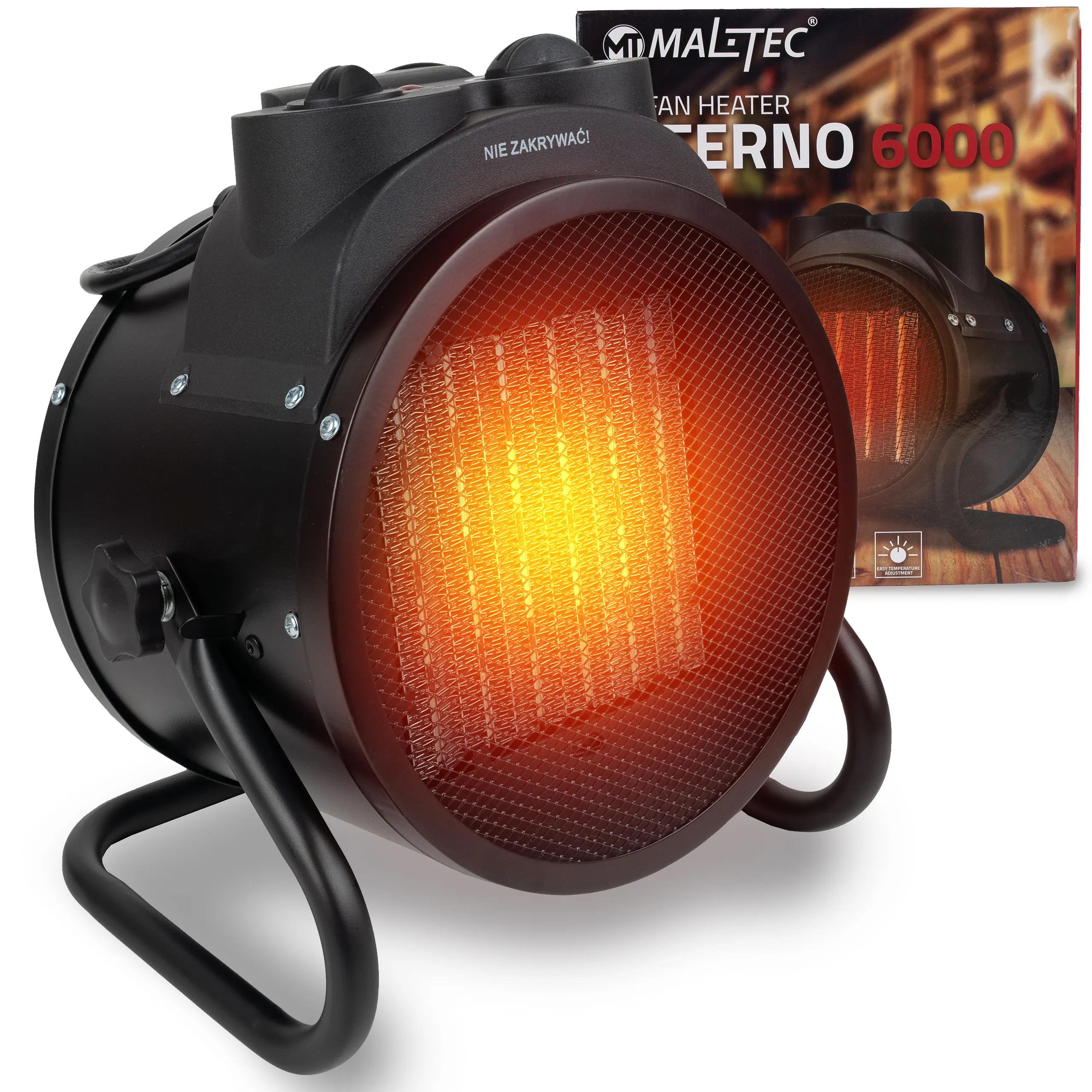 Керамічний обігрівач Maltec термостат/вентилятор 3,5 кВт 220 В до 60 м2 (INFERNO6000) - фото 9