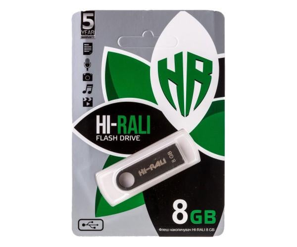 Флешка USB Hi-Rali Shuttle 8Gb Black - фото 2 Флешка USB Hi-Rali Shuttle 8Gb Black - фото 2
