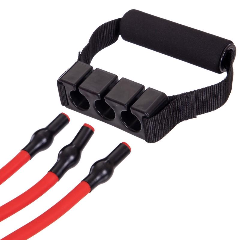 Эспандер для фитнеса трубчатый Resistance Band 8021-30 с ручками 75 см погрузка 13,5 кг 30LB Красный (DR011007) - фото 6