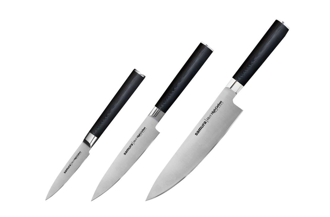 Набор кухонных ножей Samura Mo-V 3 пр. (SM-0220) Набор кухонных ножей Samura Mo-V 3 пр. (SM-0220)