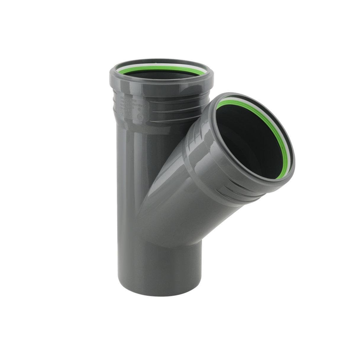 Тройник канализационный внутренний ASG HTR Ф 110 мм 45° (78868)