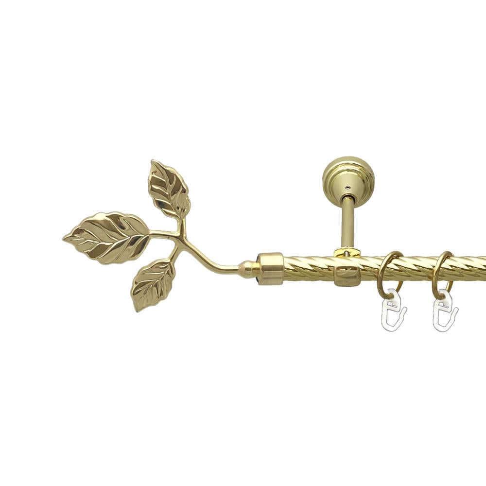 Карниз Orvit Тоскана металевий однорядний відкритий скручена труба кільце металеве 16 мм 240 см Золото (00-00024862)