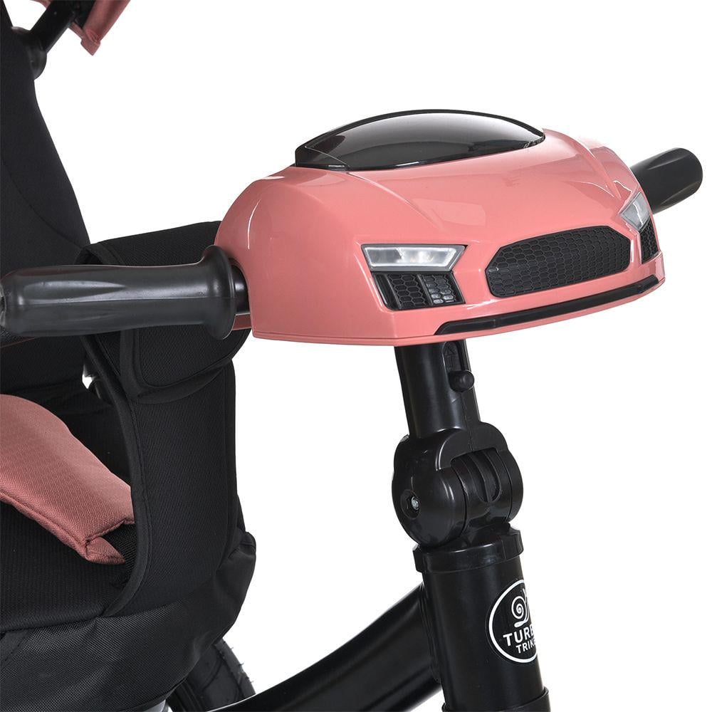 Дитячий велосипед триколісний Turbo Trike MT 1007 гумові колеса Рожевий (294255411) - фото 9