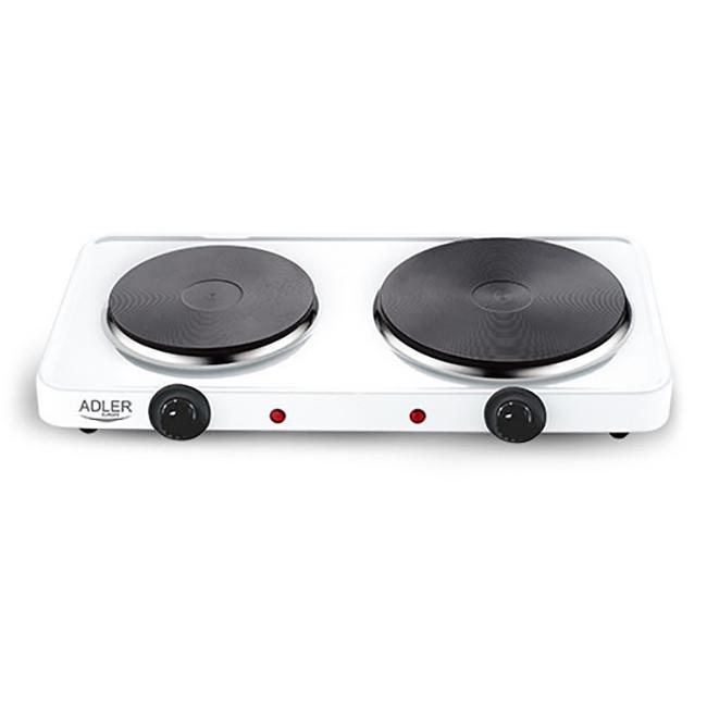 Настольная плита Adler AD 6504 двухконфорочная White (iz13128)