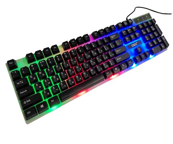 Клавиатура и мышка проводные игровые KEYBOARD M 416 для компьютера с подсветкой - фото 3