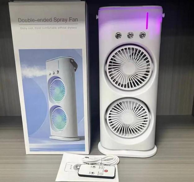 Вентилятор настільний з охолодженням Double-ended Spray Fan з LED підсвічуванням/3 швидкості та пультом ДК (2104618502) - фото 8 Вентилятор настільний з охолодженням Double-ended Spray Fan з LED підсвічуванням/3 швидкості та пультом ДК (2104618502) - фото 8