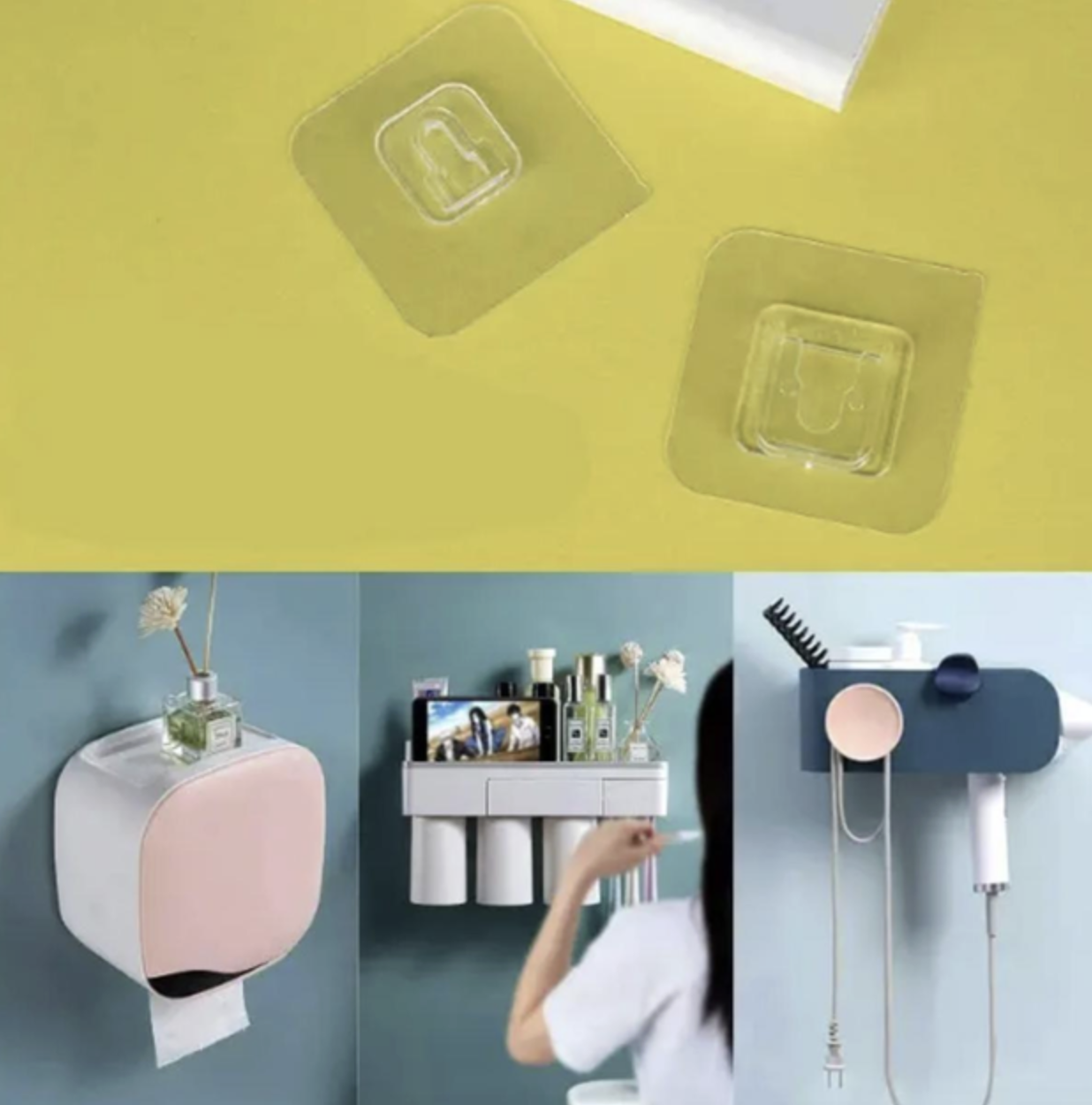 Фіксатори для предметів самоклеючі водонепроникні 5 шт. Прозорий (544830856) - фото 2 Фіксатори для предметів самоклеючі водонепроникні 5 шт. Прозорий (544830856) - фото 2