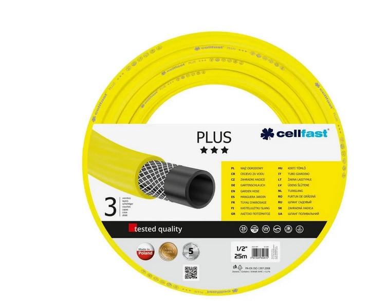 Шланг поливочный садовый Cellfast Plus 1/2" 12,5 мм 25 м (13004099)