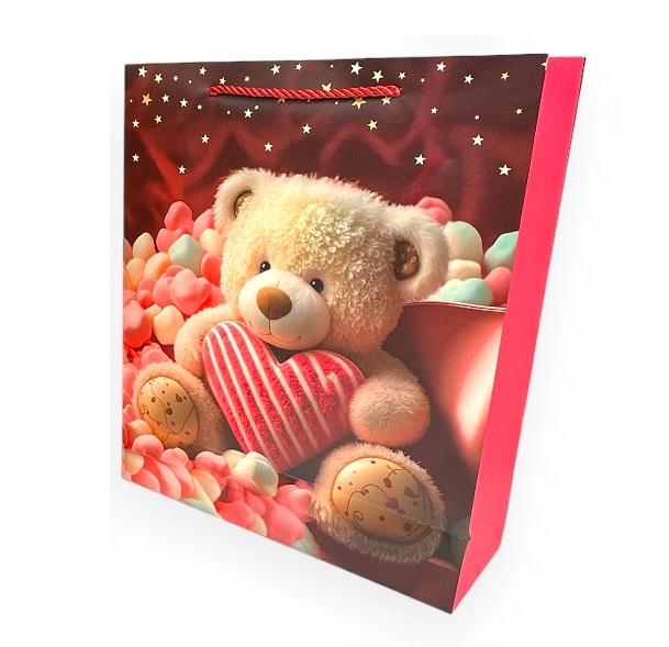 Пакет подарочный Stenson R97007-S бумажный Teddy 18х23х10 см (606950)