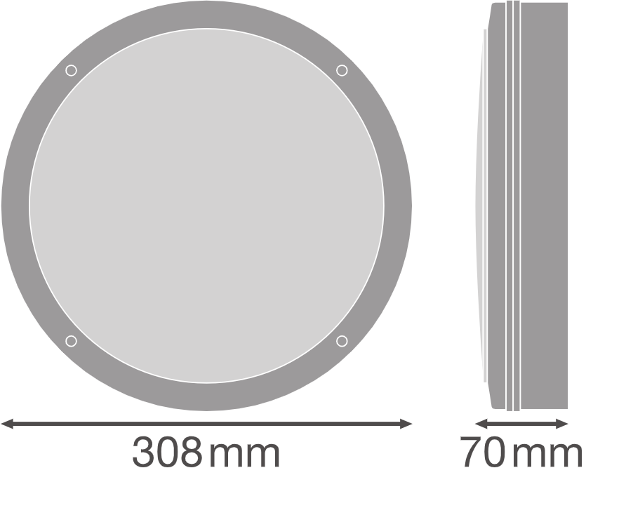 Світильник аварійний led Ledvance круглий 15 W 1400 lm 4000K ⌀ 300 мм IP65 Холодний білий (4058075647640) - фото 4