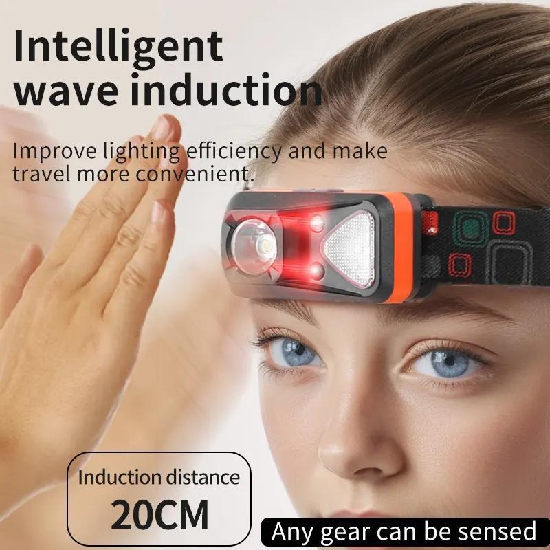 Ліхтар налобний W-18-XPG+6SMD white/red Motion Sensor 1x14500 - фото 5 Ліхтар налобний W-18-XPG+6SMD white/red Motion Sensor 1x14500 - фото 5