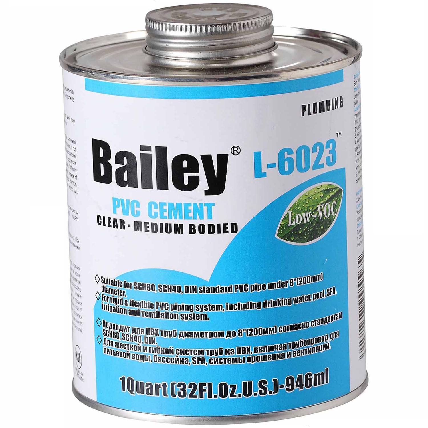 Клей для труб ПВХ Bailey L-6023 946 мл