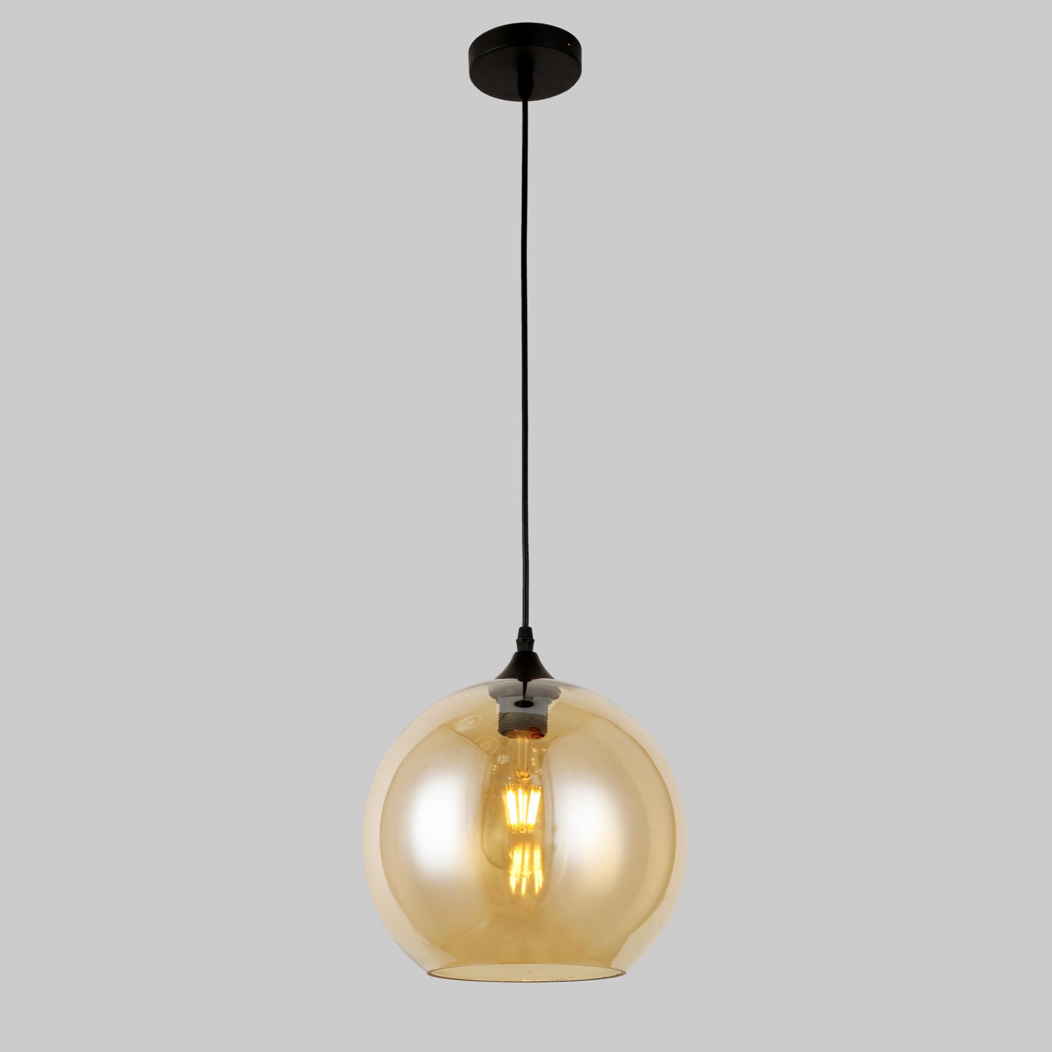 Люстра Glass Sphere подвесная 25 см Кофейный