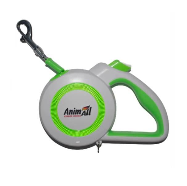 Поводок-рулетка AnimAll Reflector MS7110-3M S до 15 кг 3 м Салатовый/Белый (4820224500461)