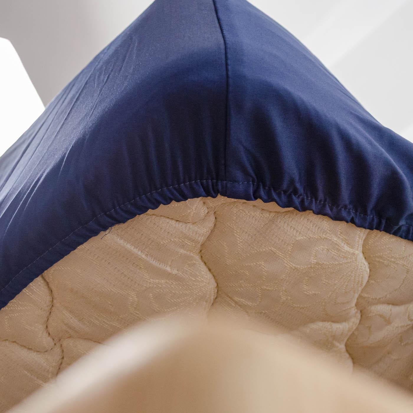 Простынь на резинке двуспальная сатин хлопок 125 г/м2 160х200х25 см Темно-синий (chn-pnr-sa-160-25-dblue) - фото 2 Простынь на резинке двуспальная сатин хлопок 125 г/м2 160х200х25 см Темно-синий (chn-pnr-sa-160-25-dblue) - фото 2