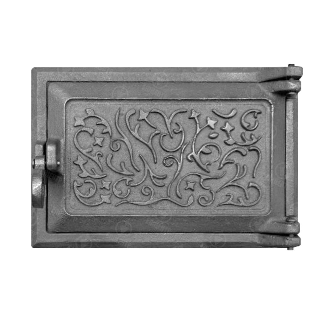 Дверка поддувальная ВД-ЯП Павутинка неокрашеная чугунная 250x170 мм Серый