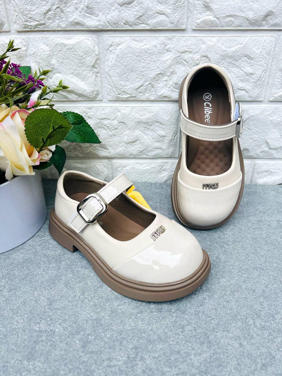 Туфли классические для девочки Clibee 1711 р. 29 18,8 см Бежевый (1711-5)