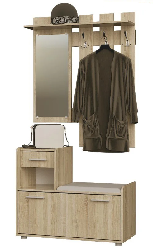 Прихожая Эверест Тандем с распашным шкафом ШП-1 Дуб Сонома (EVR-2357)