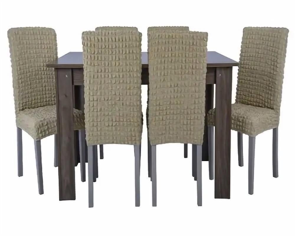 Комплект чехлов на стуле без оборки 6 шт.