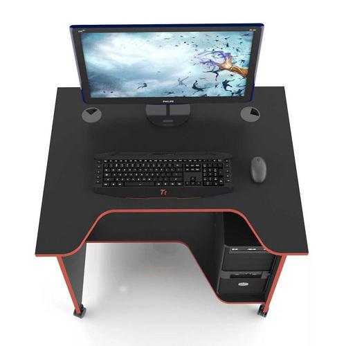 Стіл геймерський XGamer Mini XG10 місткою полицею під системний блок 100 см Black/Red (XGamerMini101_Black-Red) - фото 2