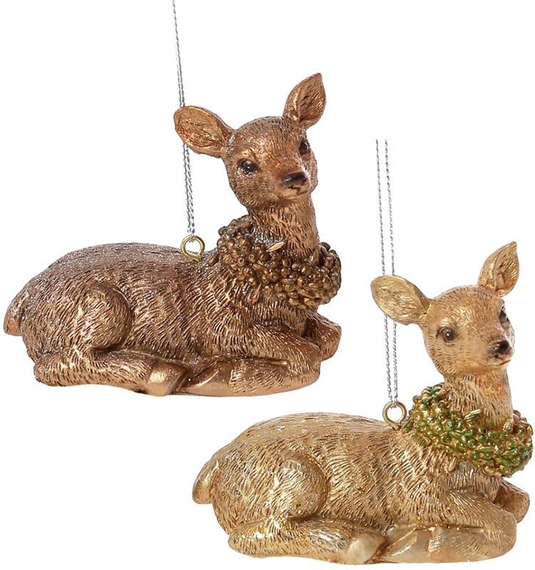 Набор подвесных фигурки Олененок с венком 8х4х7см 4 шт. (BD-SG37-839)