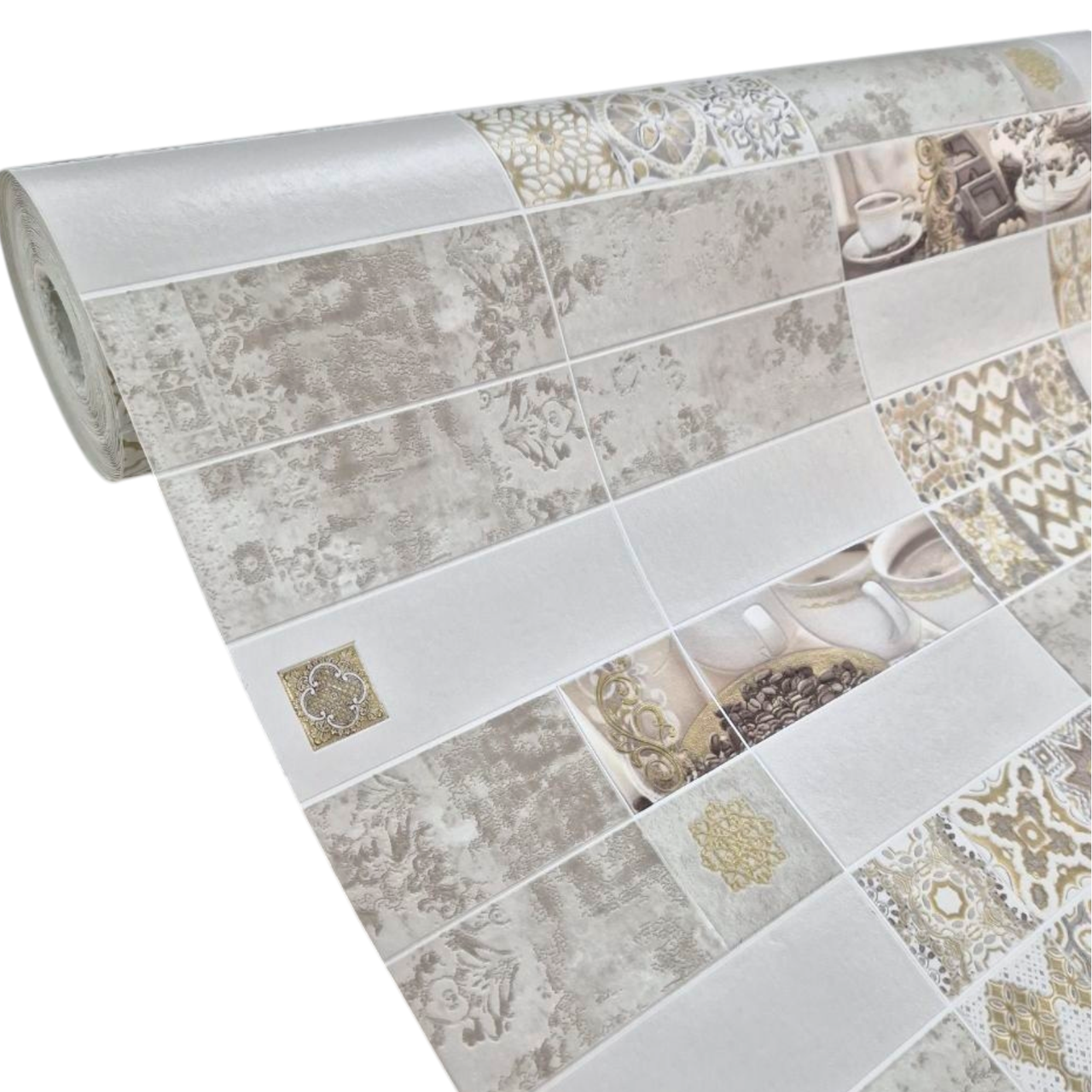 Обои виниловые Славянские обои 5609-10 для кухни 0,53x10,05 м Серый (2473601869)