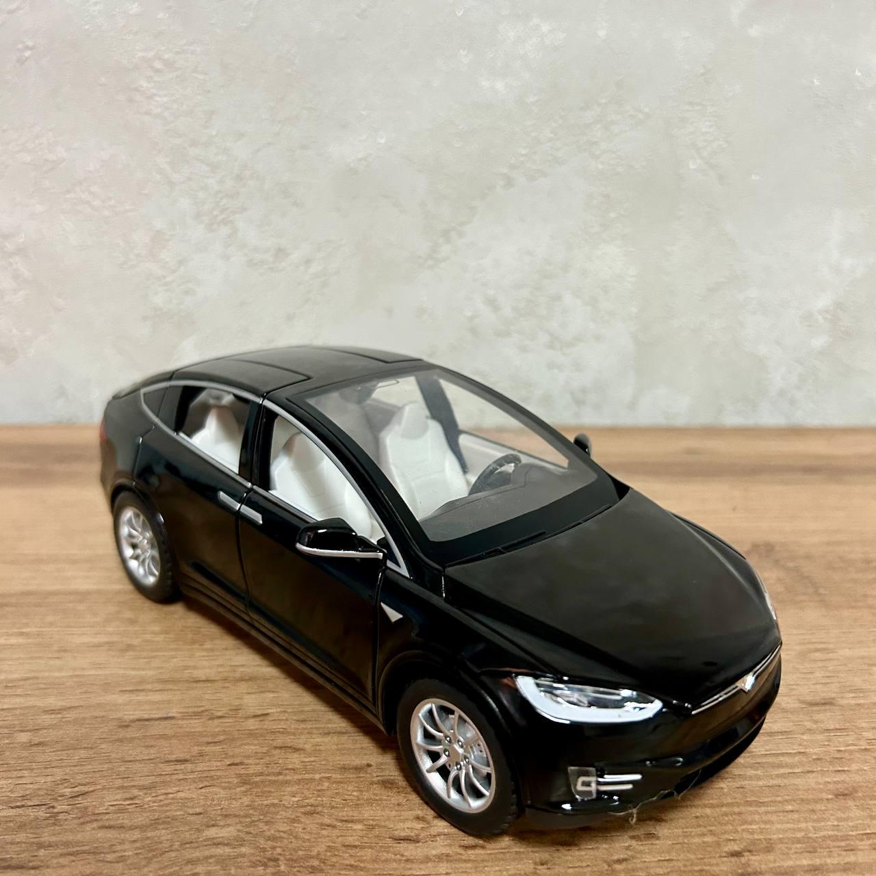 Игрушечная машинка Tesla Model 1:24 металлическая Черный (2403C black) - фото 3