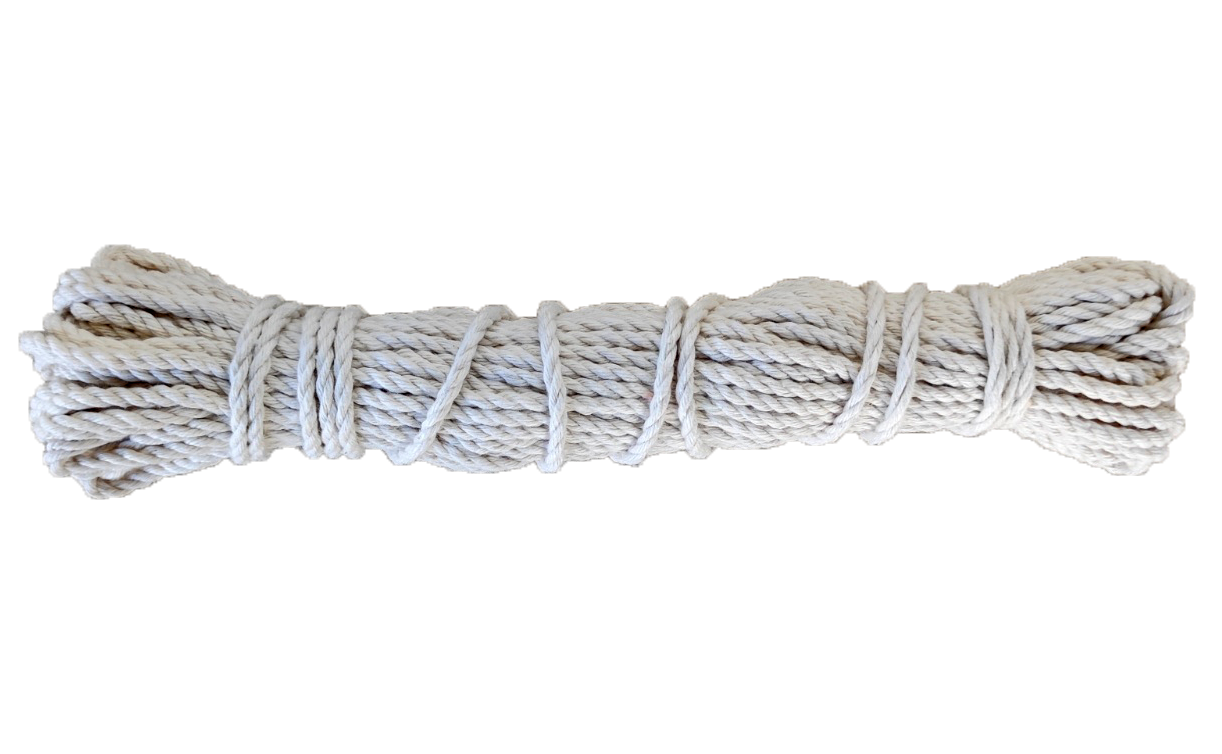 Веревка витая хлопчатобумажная Ø 5,0 мм х 20 м Зеленый (0679) - фото 4