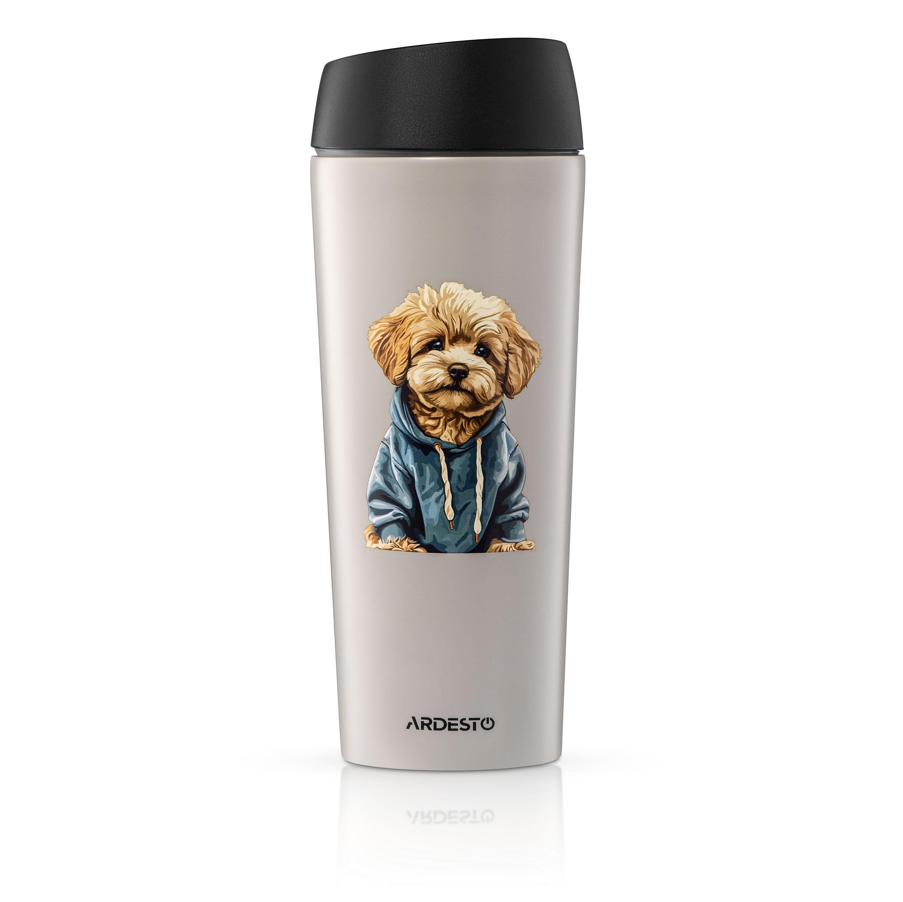 Термокухоль Ardesto Coffee Time Maltipoo 450 мл Сірий (AR2645MP)