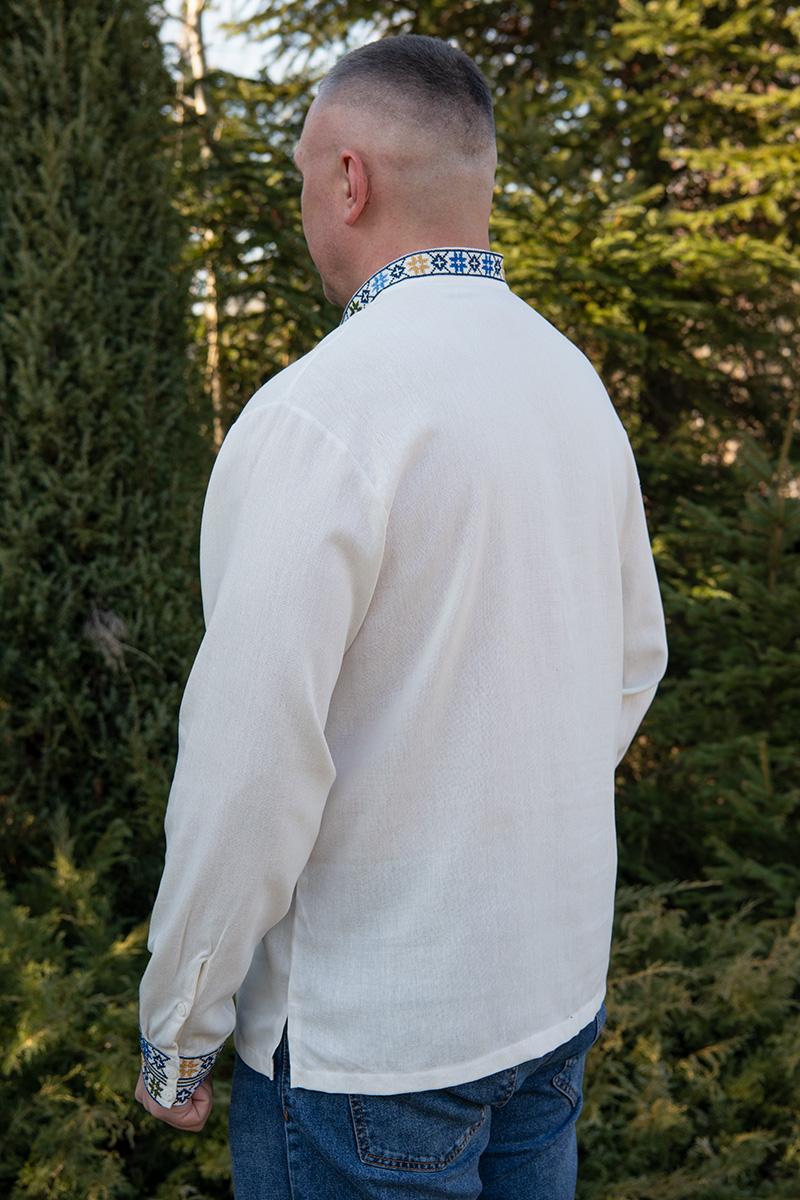 Вышиванка мужская из льна с длинным рукавом 5XL (2094435960) - фото 3 Вышиванка мужская из льна с длинным рукавом 5XL (2094435960) - фото 3