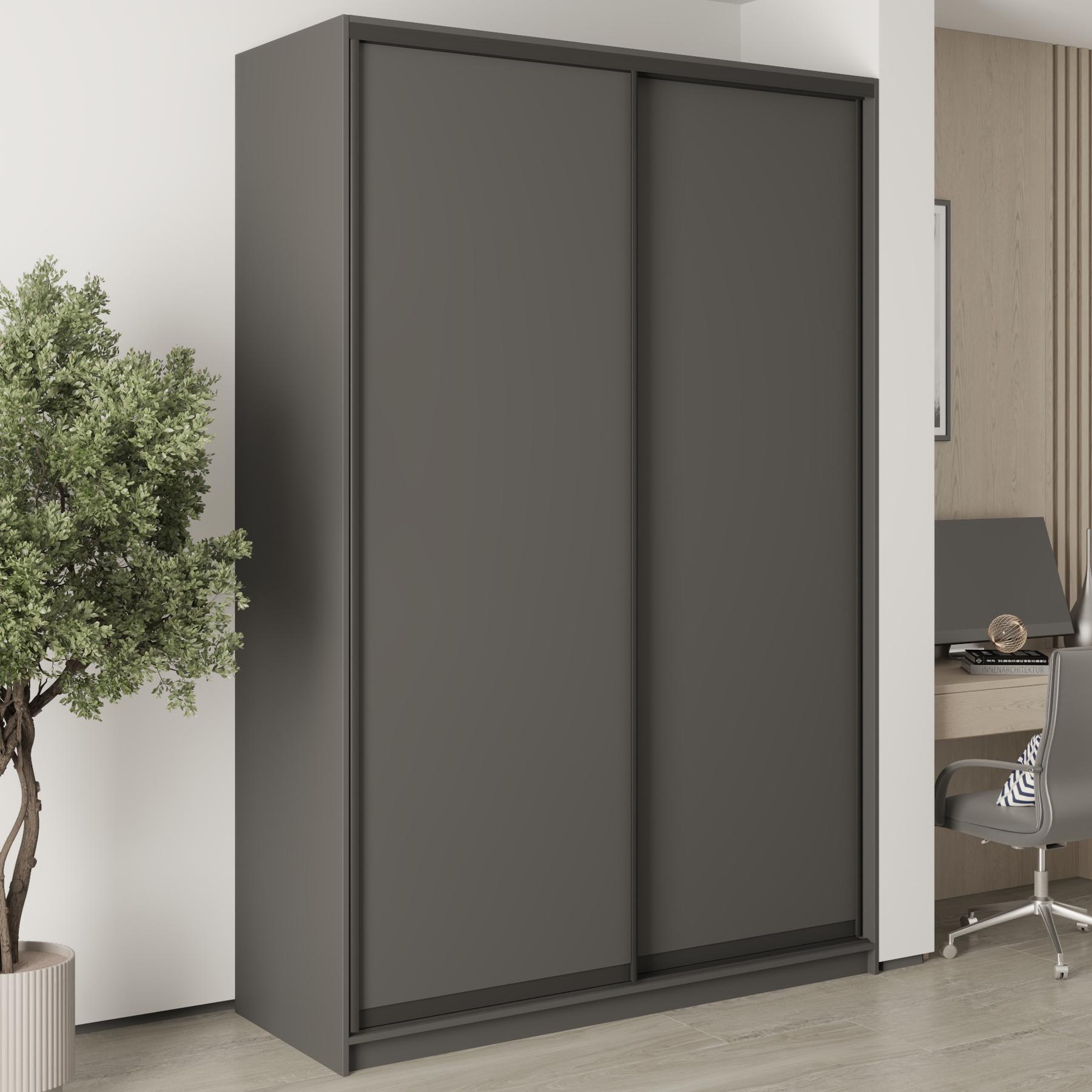 Шкаф-купе двухдверный MebelStar Стандарт BG 2 ДСП 160x45x240 см Антрацит (MBS-9964) Шкаф-купе двухдверный MebelStar Стандарт BG 2 ДСП 160x45x240 см Антрацит (MBS-9964)