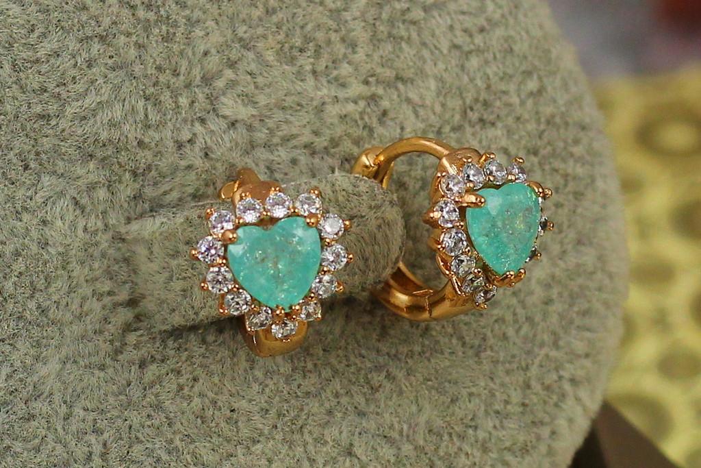 Серьги Xuping Jewelry Сердце 1,3 см Золотистый (1946612025)