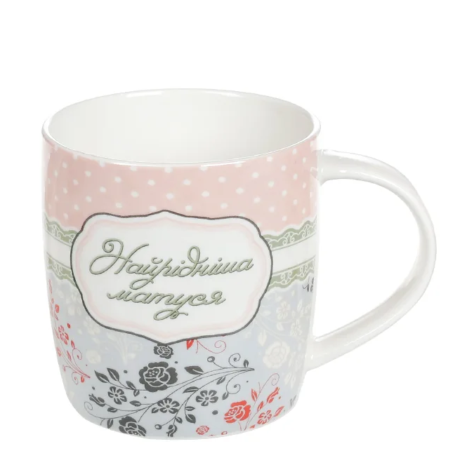 Чашка фарфоровая Flora Мама 0,38 л 31899