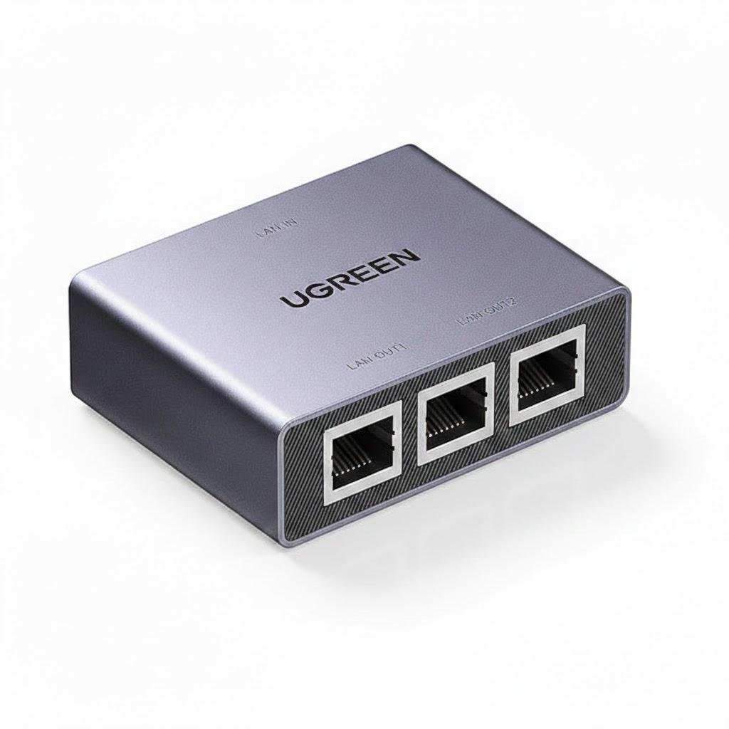 Адаптер-спліттер UGREEN NW301 1000 Мбіт/с Grey (31772908) Адаптер-спліттер UGREEN NW301 1000 Мбіт/с Grey (31772908)